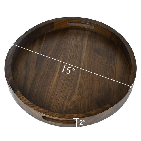 Round Black Walnut Serving Tray - Kinwell Furniture