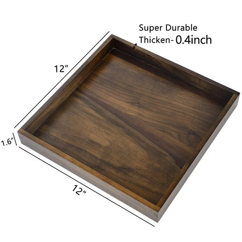 Square Black Walnut Serving Tray - Kinwell Furniture