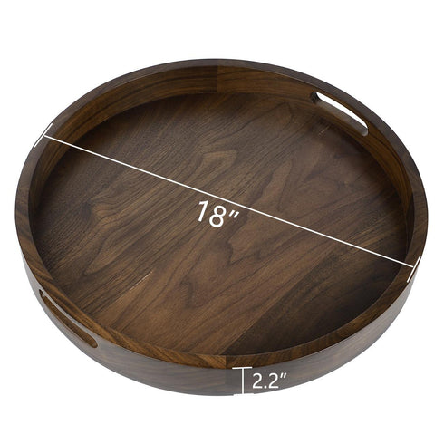 Round Black Walnut Serving Tray - Kinwell Furniture