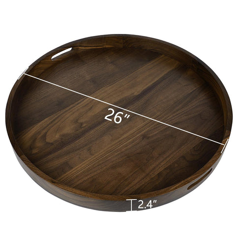 Round Black Walnut Serving Tray - Kinwell Furniture