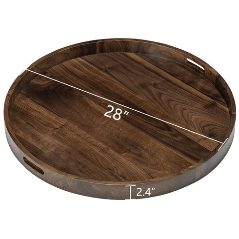 Round Black Walnut Serving Tray - Kinwell Furniture