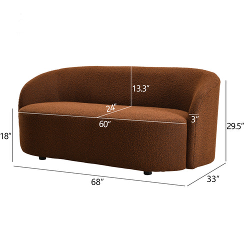 Everitte Bouclé Loveseat Sofa | Fabric Loveseat Couch | Kinwell Furniture | Modern Loveseats & Comfortable Loveseat Sofa