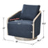 Barnett Swivel Barrel Chair - Navy Modern Swivel Chair | Swivel Accent Chairs | Kinwell Furniture | Swivel Armchairs