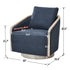 Barnett Swivel Barrel Chair - Navy Modern Swivel Chair | Swivel Accent Chairs | Kinwell Furniture | Swivel Armchairs