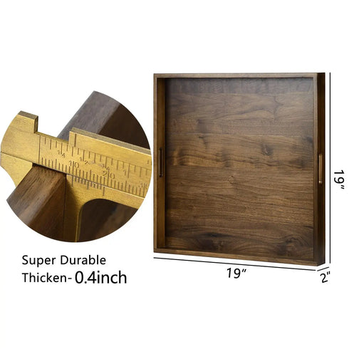 Square Black Walnut Serving Tray - Kinwell Furniture