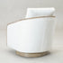 Barnett Swivel Barrel Chair - Pearl White Modern Swivel Chair | Swivel Accent Chairs | Kinwell Furniture | Swivel Armchairs