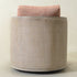 Claude Linen Swivel Cane Chair