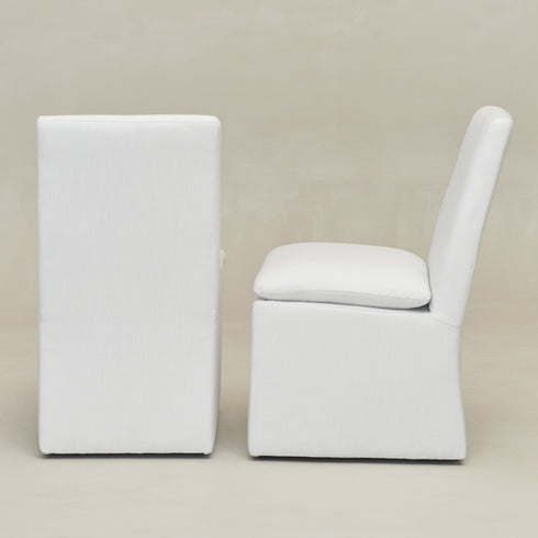 Diane Performance Dining Side Chair with Casters - Fabric Dining Chair | Dining Side Chairs | Kinwell Furniture | Upholstered Dining Chairs without Arms