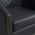 Logan Faux Leather Tufted Swivel Club Chair - Stylish Swivel Chair | Living Room Swivel Accent Chairs | Kinwell Furniture | Most Comfortable Swivel Chairs