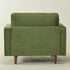 Tiziano Tufted Armchair – Green Velvet Accent Chair with Pillows | Mid-Century Lounge Chair | Kinwell Furniture