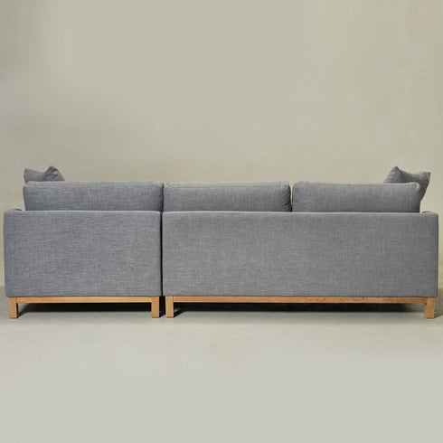 Goose Down Feathers Upholstered Sectional Sofa | Cloud Soft L-Shaped Sectional with Chaise | Down Filled Modern Sectional Couch | Comfortable Everyday Sectional Sofa | Modular L-Shape Sectional | Kinwell Furniture