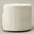 Wilton Bouclé Swivel Barrel Chair - White Petal Back Modern Swivel Chair | Swivel Accent Chairs | Kinwell Furniture | Swivel Armchairs