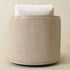 Claude Linen Swivel Cane Chair