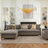 Goose Down Feathers Upholstered Sectional Sofa | Cloud Soft L-Shaped Sectional with Chaise | Down Filled Modern Sectional Couch | Comfortable Everyday Sectional Sofa | Modular L-Shape Sectional | Kinwell Furniture