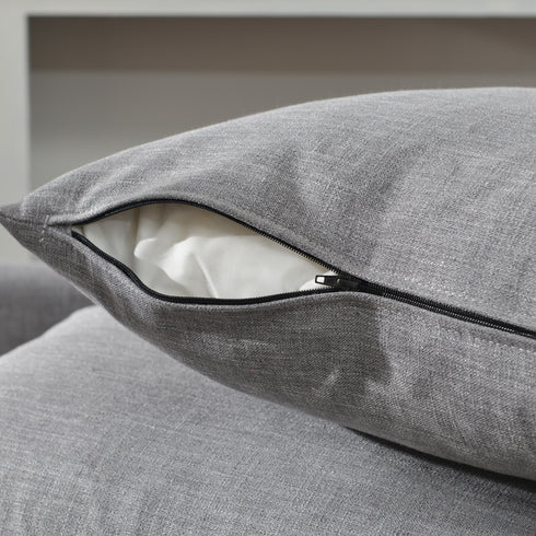 Goose Down Feathers Upholstered Sectional Sofa | Cloud Soft L-Shaped Sectional with Chaise | Down Filled Modern Sectional Couch | Comfortable Everyday Sectional Sofa | Modular L-Shape Sectional | Kinwell Furniture