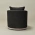 Minerva Swivel Barrel Chair - Black Modern Swivel Chair | Swivel Accent Chairs | Kinwell Furniture | Swivel Armchairs