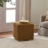 Bouclé Square Ottoman – Brown Modern Footstool | Small Upholstered Ottomans | Kinwell Furniture | Minimalist Cube Poufs