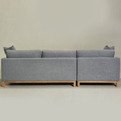 Goose Down Feathers Upholstered Sectional Sofa | Cloud Soft L-Shaped Sectional with Chaise | Down Filled Modern Sectional Couch | Comfortable Everyday Sectional Sofa | Modular L-Shape Sectional | Kinwell Furniture