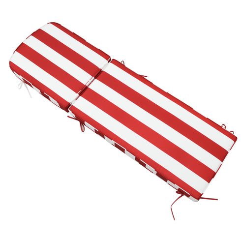 Ranu Extra Thick Outdoor Cushion Set – Red Striped Patio Chair Cushions | Outdoor Seat & Back Cushions | Weather-Resistant Outdoor Cushions | Kinwell Furniture