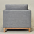 Goose Down Feathers Upholstered Armchair – Gray Square Arm Accent Chair | Plush Feather-Filled Chair | Kinwell Furniture | Cloud-Soft, Timeless Design