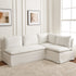 Nelly Performance L-Shape Banquette - White Modern L-Shape Banquette | L-Shape Banquette Seating | Kinwell Furniture | Modular Dining Banquette Set