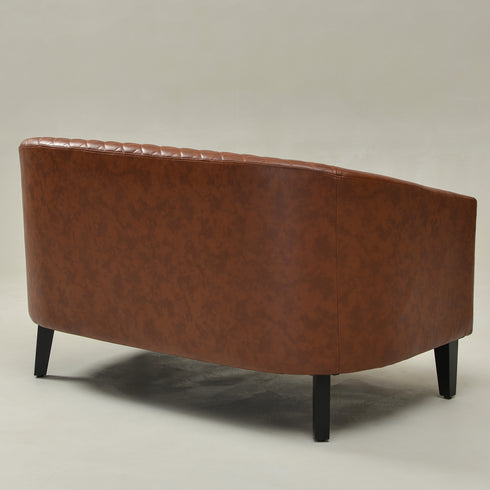 Logan Faux Leather Tufted Loveseat | Fabric Loveseat Couch | Kinwell Furniture | Modern Loveseats & Comfortable Loveseat Sofa Couches