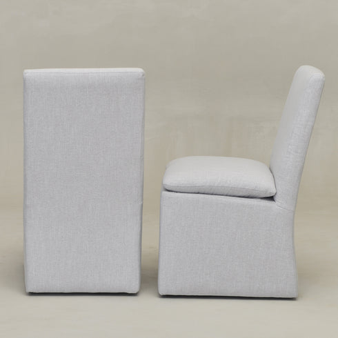 Diane Performance Dining Side Chair with Casters - Fabric Dining Chair | Dining Side Chairs | Kinwell Furniture | Upholstered Dining Chairs without Arms