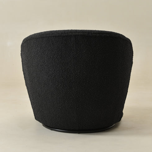 Laura Bouclé Swivel Barrel Chair - Accent Swivel Chair | Swivel Chairs for Living Rooms | Kinwell Furniture | Top Swivel Chairs