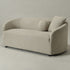 Susie Oatmeal Bouclé Loveseat | Oatmeal Curved Back Loveseat | Kinwell Furniture | Compact Bouclé Sofa for Living Room