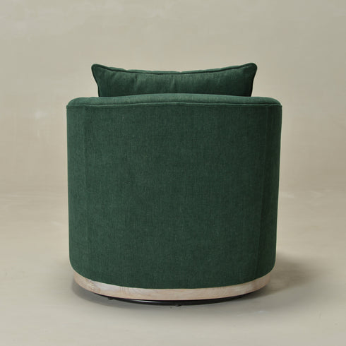 Minerva Swivel Barrel Chair - Green Modern Swivel Chair | Swivel Accent Chairs | Kinwell Furniture | Swivel Armchairs