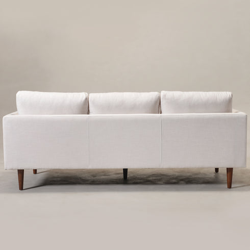 Ivory Upholstered Sofa – Albert Sofa Couch | 3-Seater Sofa | Kinwell Furniture | Mid-Century Modern, Timeless Design