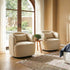 Ashlie Linen Swivel Barrel Chair - Wheat Modern Swivel Chair | Swivel Accent Chairs | Kinwell Furniture | Swivel Armchairs