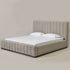 Agnes Linen Platform Bed - Beige / Gray Upholstered Bed | Queen & King Platform Beds | Kinwell Furniture | Modern Linen Bed Frames