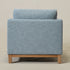Goose Down Feathers Upholstered Armchair – Blue Square Arm Accent Chair | Plush Feather-Filled Chair | Kinwell Furniture | Cloud-Soft, Timeless Design