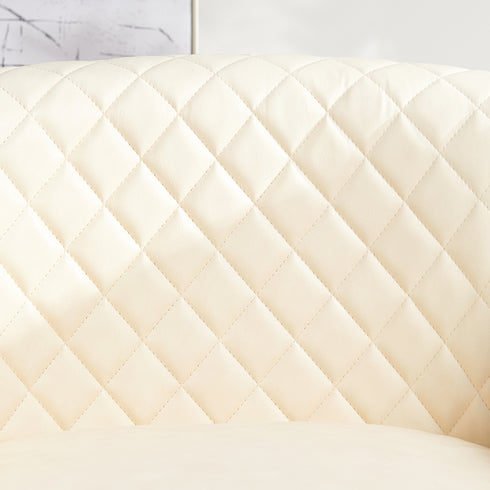 Logan Faux Leather Tufted Swivel Club Chair - Modern Swivel Chair | Swivel Accent Chairs | Kinwell Furniture | Swivel Armchairs