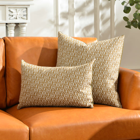 Maurice Two-Tone Textured Throw Pillow