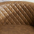 Logan Faux Leather Tufted Swivel Club Chair - Coffee Modern Swivel Chair | Swivel Accent Chairs | Kinwell Furniture | Swivel Armchairs