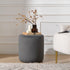 Elof Velvet Ottoman - Dark Gray Cozy Ottoman | Floor Pouf Ottoman | Kinwell Furniture | Most Comfortable Ottomans