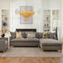 Goose Down Feathers Upholstered Sectional Sofa | Cloud Soft L-Shaped Sectional with Chaise | Down Filled Modern Sectional Couch | Comfortable Everyday Sectional Sofa | Modular L-Shape Sectional | Kinwell Furniture