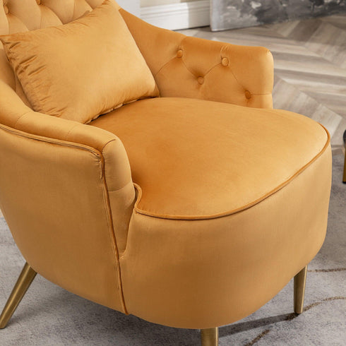 Letitia Velvet Wingback Accent Chair - Accent Armchair | Living Room Accent Chairs | Kinwell Furniture | Leather Accent Chairs & Boucle Accent Chairs