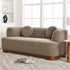 Otto Bouclé Loveseat in Teddy Brown – Modern Boucle 2 Seater Sofa | Small Apartment Sofa | Cozy Loveseat Couch | Kinwell Furniture