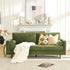 Tiziano Tufted 3-Seater Sofa – Green Velvet Couch with Accent Pillows | Mid-Century Modern Sofa | Kinwell Furniture
