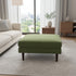 Albert Linen Blend Ottoman – Footrest & Pouf | Living Room Accent Seat | Kinwell Furniture | Contemporary Ottoman | Green