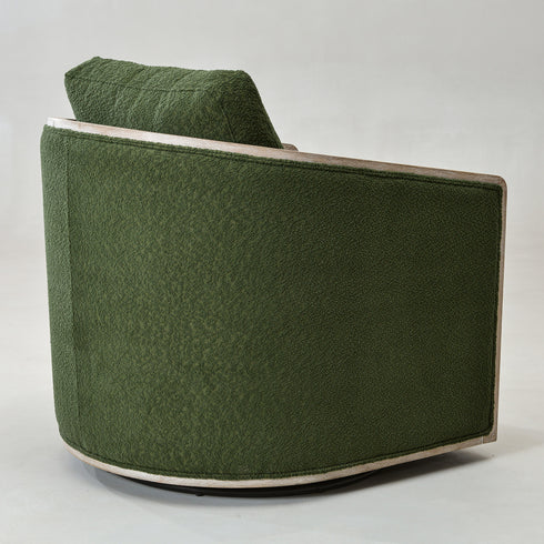 Claude Bouclé Swivel Barrel Chair - Modern Swivel Chair | Swivel Accent Chairs | Kinwell Furniture | Swivel Armchairs