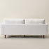 Tiziano Tufted 3-Seater Sofa – Ivory Linen Couch with Accent Pillows | Mid-Century Modern Sofa | Kinwell Furniture