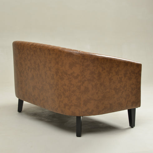 Logan Faux Leather Tufted Loveseat | Fabric Loveseat Couch | Kinwell Furniture | Modern Loveseats & Comfortable Loveseat Sofa Couches