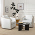 Claude Performance Linen Fabric Swivel Chair - Modern Swivel Chair | Swivel Accent Chairs | Kinwell Furniture | Swivel Armchairs