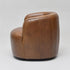 Ashlie Leather Swivel Barrel Chair - Brown Modern Swivel Chair | Swivel Accent Chairs | Kinwell Furniture | Swivel Armchairs