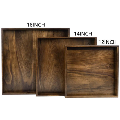 Square Black Walnut Serving Tray - Kinwell Furniture