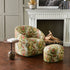 Susie Botanical Jacquard Swivel Barrel Chair - Botanical Jacquard Accent Chair | Modern Swivel Accent Chair | Upholstered Swivel Armchair | Kinwell Furniture | 360 Degree Swivel Barrel Chair | Floral Jacquard Armchair | Living Room Accent Chairs | Luxury Statement Chair